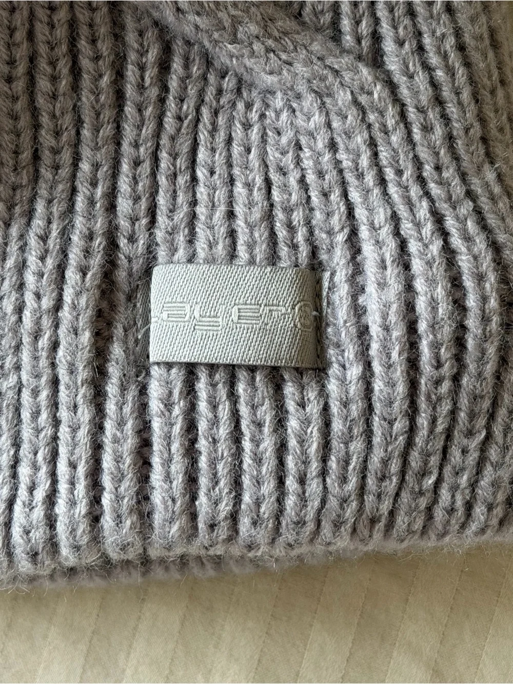 Cable Knit Cozy Lined Beanie in Light Grey